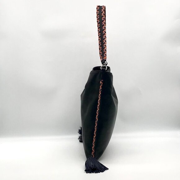 Rebecca Minkoff Black Leather Chase Convertible Hobo Bag - Picture 3 of 11